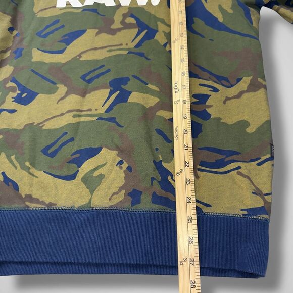 G-Star RAW Camo Print Sweatshirt Military Style Crew Neck Pullover Mens Large‎ - Picture 5 of 11